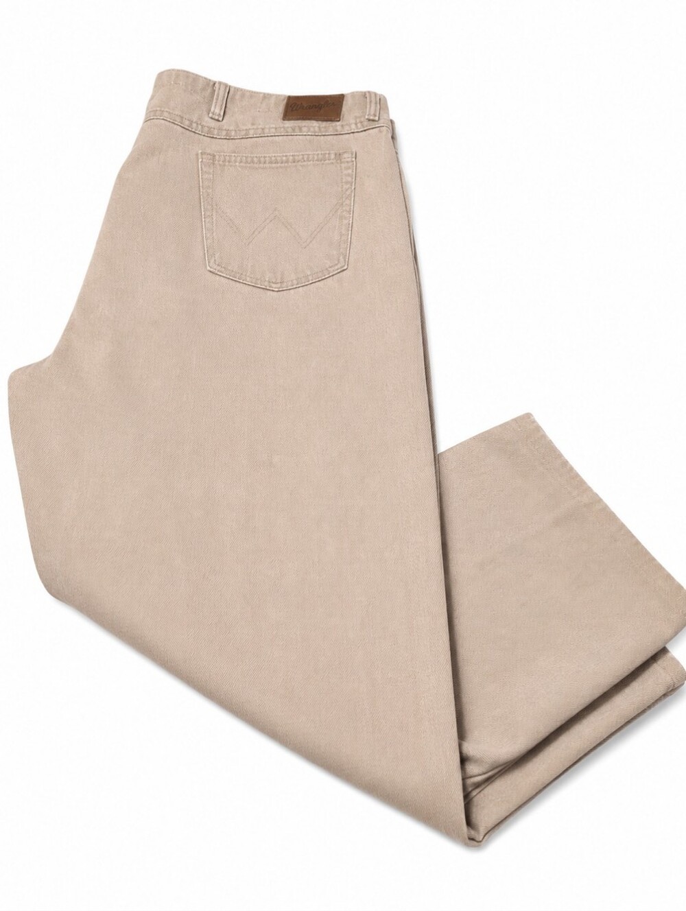 Wrangler Men’s Beige Khaki Jeans 48x25 Relaxed Fit Straight Leg